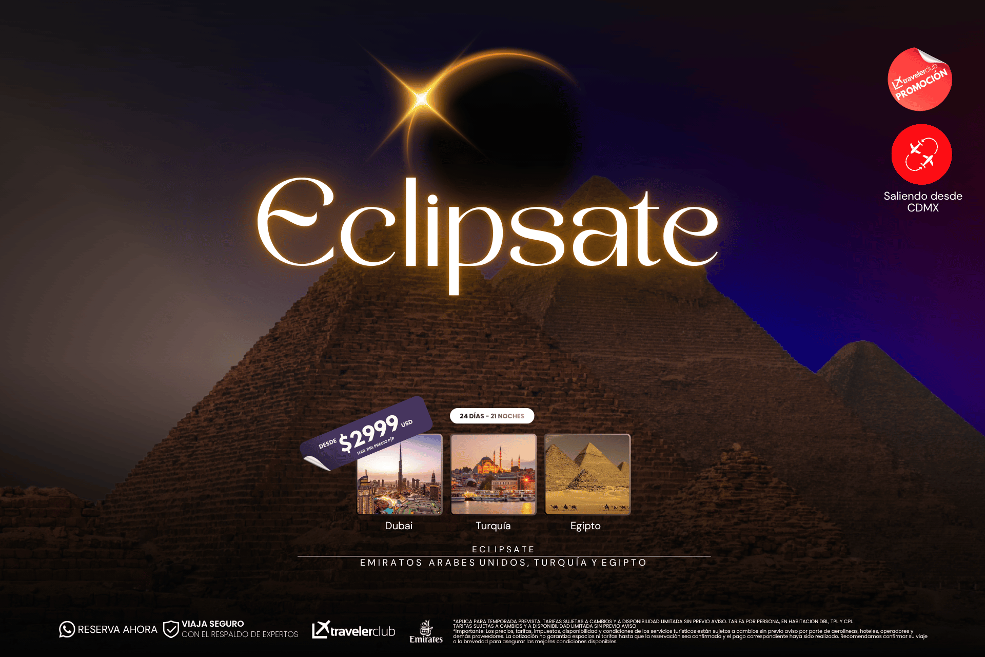 ECLIPSATE: DUBAI, TURQUÍA Y EGIPTO